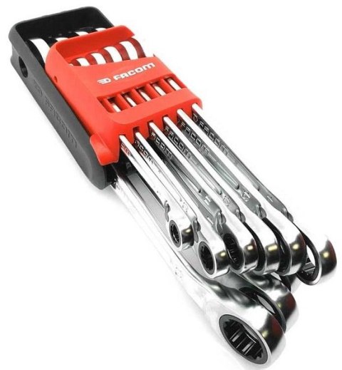 ZESTAW KLUCZY PŁASKO-OCZKOWYCH Z GRZECHOTKĄ 10SZT.