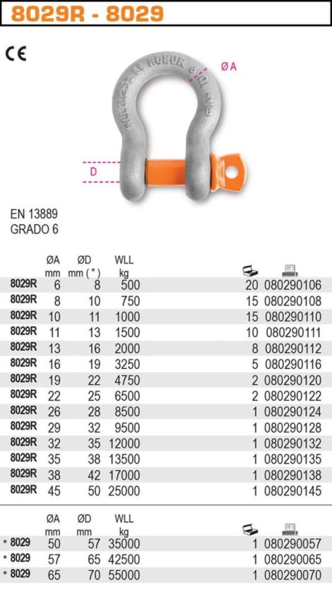 SZEKLA OKRĄGŁA STAL STOPOWA WLL 8.5T