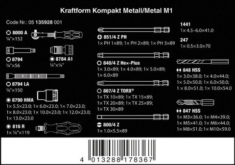 KRAFTFORM KOMPAKT M 1 DO METALU, 39 CZĘŚĆ