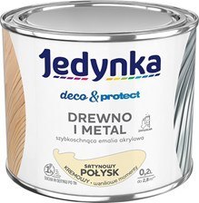 JEDYNKA DECO&PROTECT DREWNO I METAL SATYNA KREMOWY 0,2L