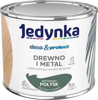 JEDYNKA DECO&PROTECT DREWNO I METAL SATYNA ZIELONY CIEM 0,2L