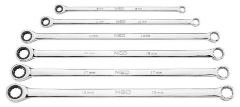 KLUCZE PŁASKO-OCZK. Z GRZECH. I PRZEŁĄCZ.ZESTAW 6SZT