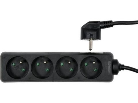 PRZEDŁUŻACZ 4G Z/U 5M CZARNY