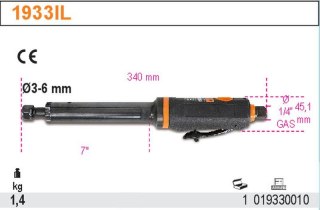 SZLIFIERKA PROSTA Z PRZEDŁUŻONYM WRZECIONEM