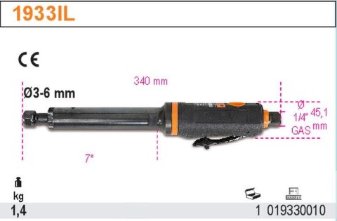 SZLIFIERKA PROSTA Z PRZEDŁUŻONYM WRZECIONEM
