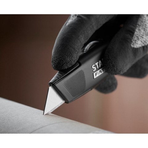 NÓŻ HEAVY DUTY OSTRZE TRAPEZ STAŁE METALOWY CZARNY