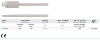 OPASKA KABLOWA Z TABLICZKĄ OPISOWĄ WZDŁUŻNĄ 190*4.8MM