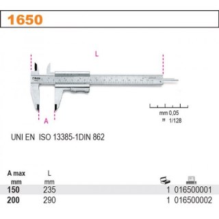 SUWMIARKA NONIUSZOWA UNIWERSALNA MODEL 1650 0-200MM