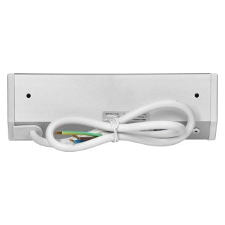 GNIAZDO MEBLOWE 2X2P+Z+2XUSB BIAŁO-SREBRNE