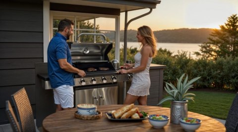 GRILL GAZOWY 4+1 STAL NIERDZEWNA 11,7KW