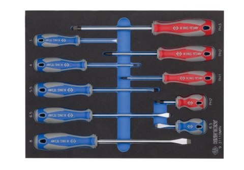 ZESTAW WKRĘTAKÓW 10CZ. KRZYŻAK+PŁASKIE WKŁAD DO WÓZKA