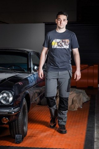 T-SHIRT Z NADRUKIEM MOTOR ROZMIAR XL