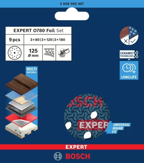 KRĄŻEK ŚCIERNY FOLIA EXPERT O780 125MM 9PC
