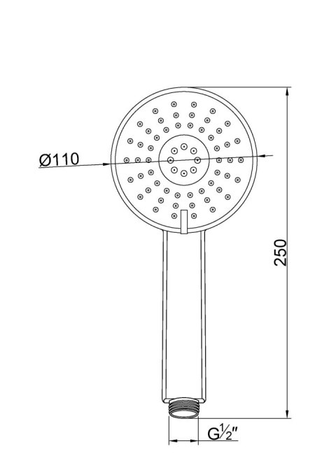 SŁUCHAWKA NATRYSKOWA DAFI 3-FUNKCYJNA CZARNA