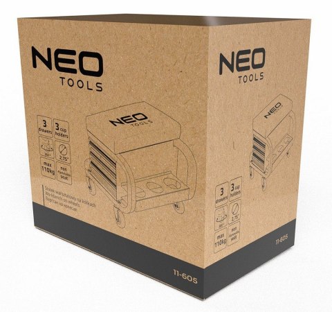 STOŁEK WARSZTATOWY NA KÓŁKACH Z SZUFLADAMI NA NARZĘDZIA