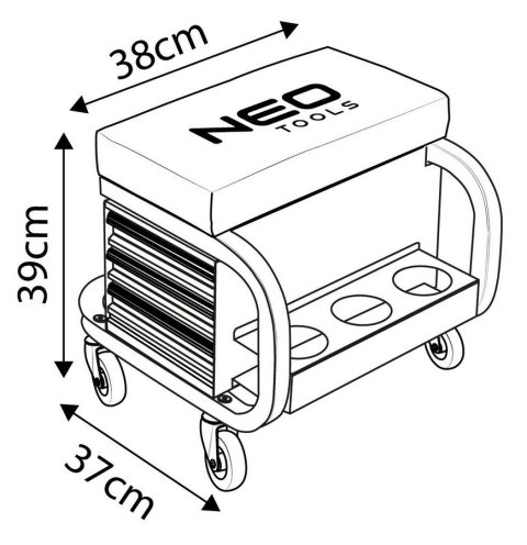 STOŁEK WARSZTATOWY NA KÓŁKACH Z SZUFLADAMI NA NARZĘDZIA