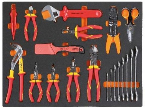 ZESTAW 20 NARZĘDZI W MIĘKKIM WKŁADZIE PROFILOWANYM