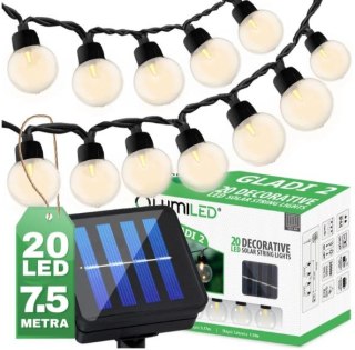 GIRLANDA SOLARNA GLADI 2, 30 LED G40 16,7M