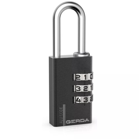 KŁÓDKA PAŁĄKOWA ALUMINIOWA SZYFROWA 3 DYSKI KAS S30 CZARNA