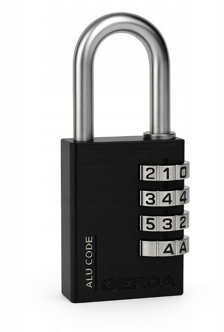 KŁÓDKA PAŁĄKOWA ALUMINIOWA SZYFROWA 4 DYSKI KAS S40 CZARNA