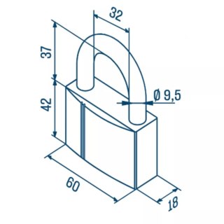 KŁÓDKA PAŁĄKOWA MOSIĘŻNA KMKN S60 KLUCZ SYMETRYCZ. NAWIRCANY