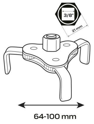 KLUCZ DO FILTRA OLEJU 64-100 MM