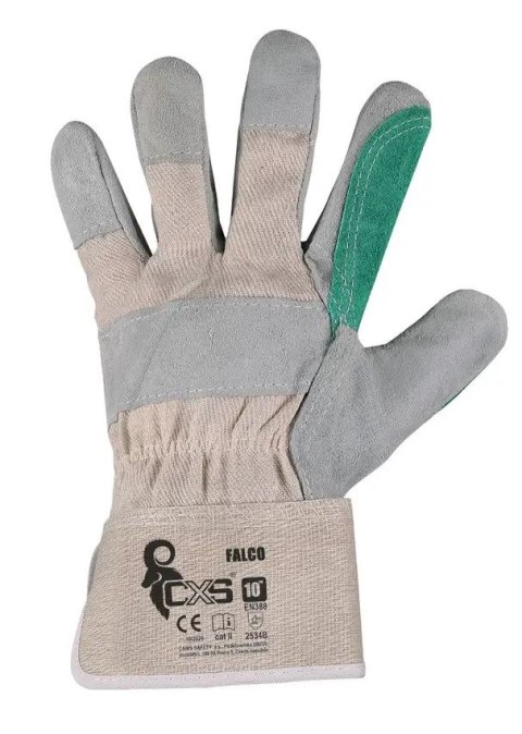 RĘKAWICE WZMACNIANE SKÓRĄ BYDLĘCĄ DWOINOWĄ CXS FALCO R.10