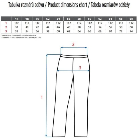 SPODNIE DO PASA CXS CEFEUS, SZARO-NIEBIESKIE ROZM.52