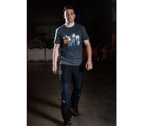 SPODNIE ROBOCZE MIX&MATCH CZARNO-ZIELONE ROZMIAR XL