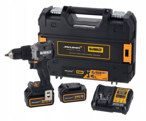 DEWALT McLaren Wiertarko-Wkrętarka Udarowa 18V XR 2x5.0Ah, 90 Nm, Walizka TSTAK + Ładowarka