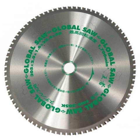 PIŁA TARCZOWA DO STALI N. GLOBAL SAW 305*2.0/1.6 80Z CERMET