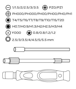 KOŃCÓWKI WKRĘTAKOWE PRECYZYJNE Z UCHWYTEM 45 SZTUK
