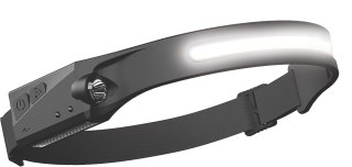 LATARKA CZOŁOWA LED AKU COB+XPE+SENSOR