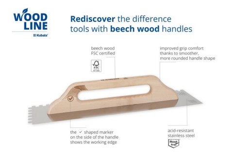 PACA NIERDZEWNA GŁADKA 130*480 ZĄB 6*6 WOOD LINE