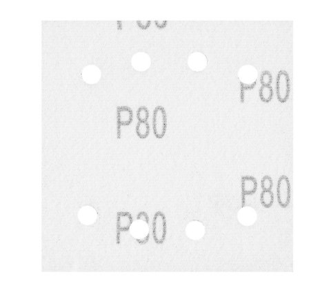 PAPIER ŚCIERNY KWADRAT P80 113*113MM, 8 OTW. 5 SZT.