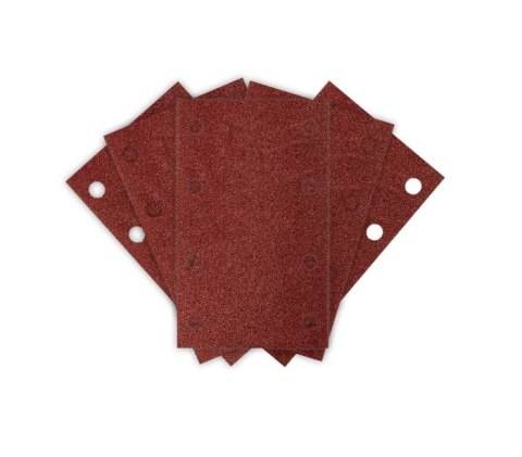 PAPIER ŚCIERNY PROSTOKĄT P120 130*80MM, 8 OTW. 5 SZT.