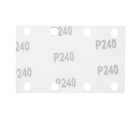 PAPIER ŚCIERNY PROSTOKĄT P240 130*80MM, 8 OTW. 5 SZT.