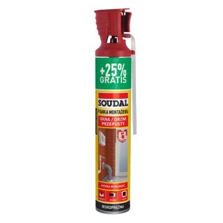 PIANKA MONTAŻOWA WĘŻYKOWA SOUDAL GENIUS GUN 600ML+25%