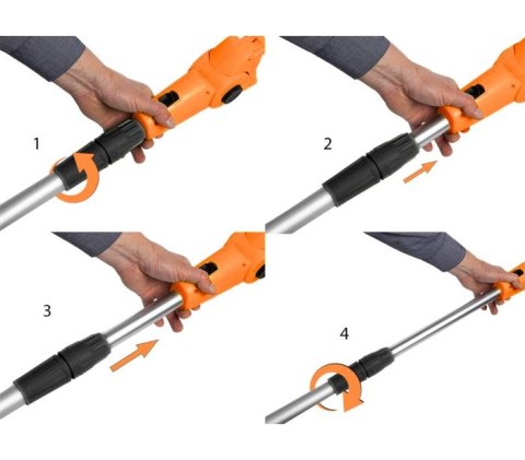 PILARKA ŁAŃCUCHOWA + NOŻYCE DO ŻYWOPŁOTU 2W1 Z WYSIĘGNIKIEM