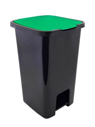 POJEMNIK NA ODPADY SORTA Z PEDAŁEM ZIELONY 45L