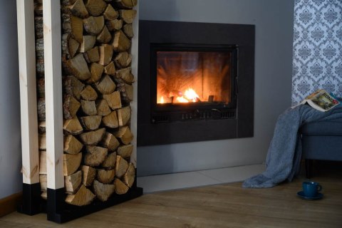 STOJAK NA DREWNO METALOWY 60CM. DREWNIANE SŁUPKI