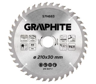 TARCZA DO PILARKI WIDIOWA 210*30MM, 40 ZĘBÓW