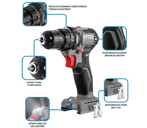 WIERTARKO-WKRĘTARKA AKU. BEZSZCZOTKOWA ENERGY+ 18V COMPACT