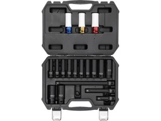 ZESTAW NASADEK UDAROWYCH DŁUGICH 1/2'' 18 SZT.