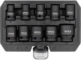 ZESTAW NASADEK UDAROWYCH KRÓTKICH 1/2'' 10 SZT. 10-27 MM