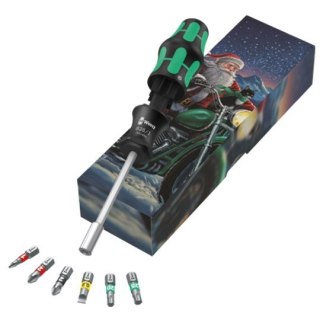 Wera Wkrętak Kraftform z grzechotką i 6 bitami w opakowaniu na prezent