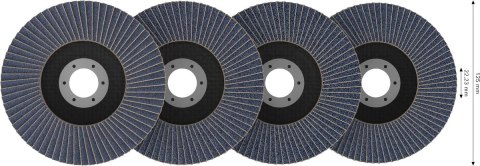 ZESTAW TARCZ LISTKOWYCH X451 125MM 60SZT.